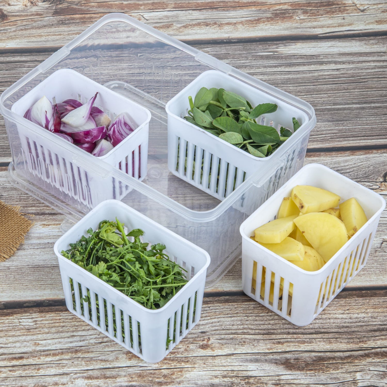 Fridge Storage Box – Freezer & Kitchen Organizer for Vegetables & Food (1 Pc) Fridge Storage Box – Freezer & Kitchen Organizer for Vegetables & Food (1 Pc)